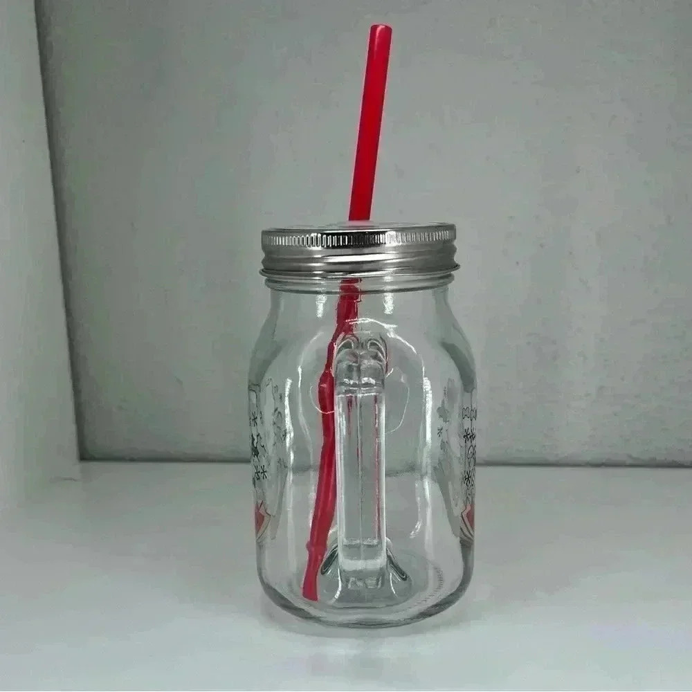 Hello Kitty Glass Gingerbread Tumbler With Straw - Picture 2 of 4
